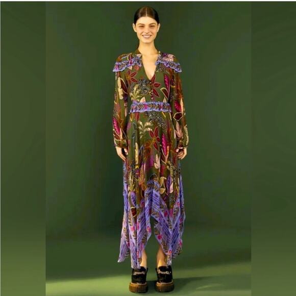 NWT FARM RIO Wild Jungle Midi Dress - Picture 4 of 15
